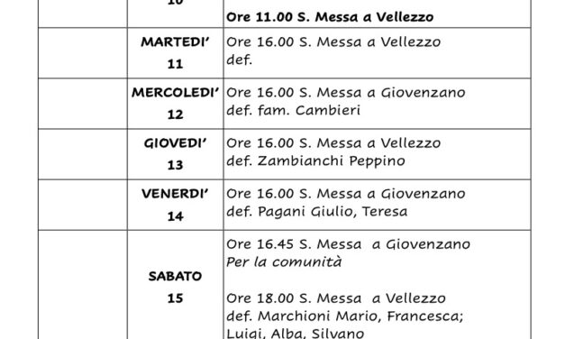 Calendario Liturgico dal 09 al 16 aprile 2023