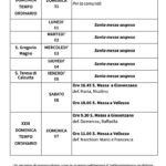 Calendario Liturgico dal 31 agosto al 07 settembre 2025