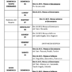 Calendario Liturgico dal 05 al 12 ottobre 2025