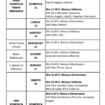 Calendario Liturgico dal 12 al 19 ottobre 2025