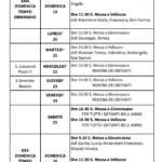 Calendario Liturgico dal 19 al 26 ottobre 2025