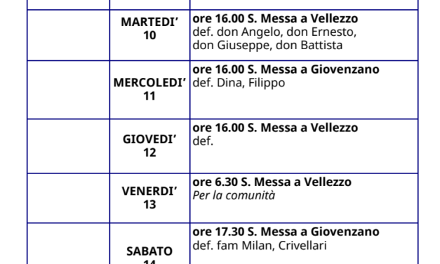 Calendario Liturgico dal 08 al 15 marzo 2026